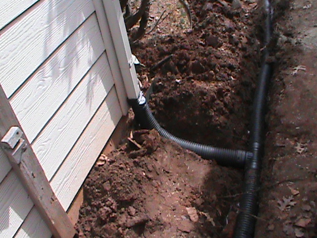 Connecting Gutter into French Drain System