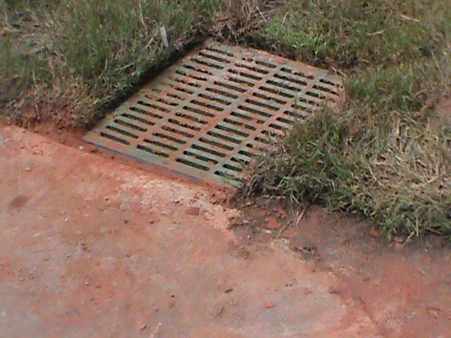 Surface Drain Installed next to sidewalk in Oklahoma City.