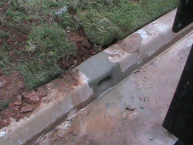 Curb outlet for a French Drain in Edmond