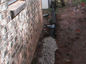 Large 6 Inch French Drain Installed in Norman